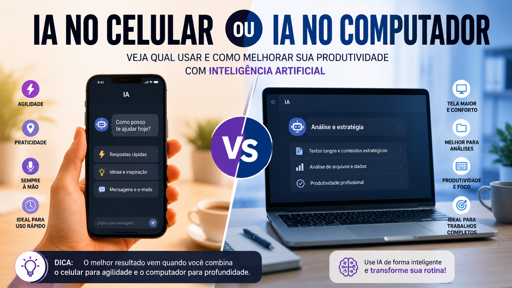 Imagem do artigo IA no celular ou IA no computador: veja qual usar