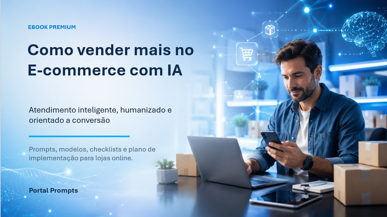 Capa do eBook Ebook: Como vender mais no E-commerce com IA