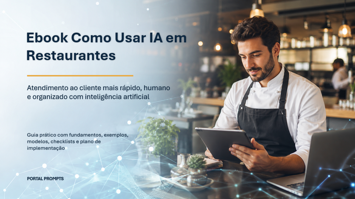Capa do eBook Ebook: Como usar IA em Restaurantes