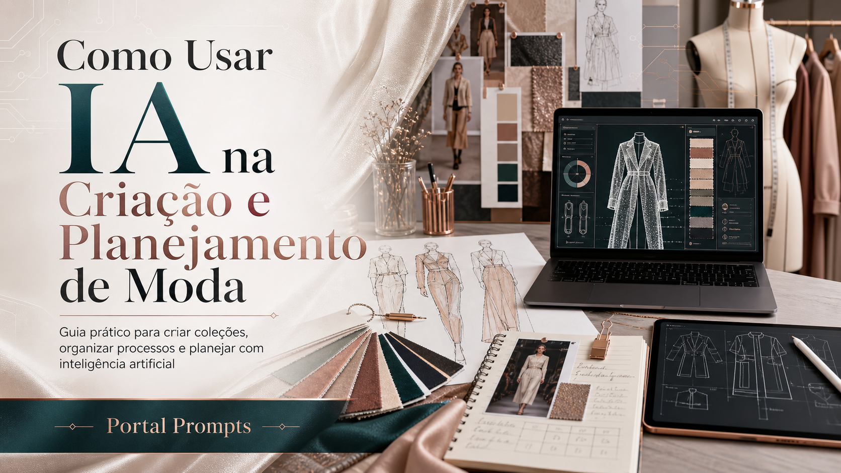 Capa do eBook Ebook: Como Usar IA na Criação e Planejamento de Moda