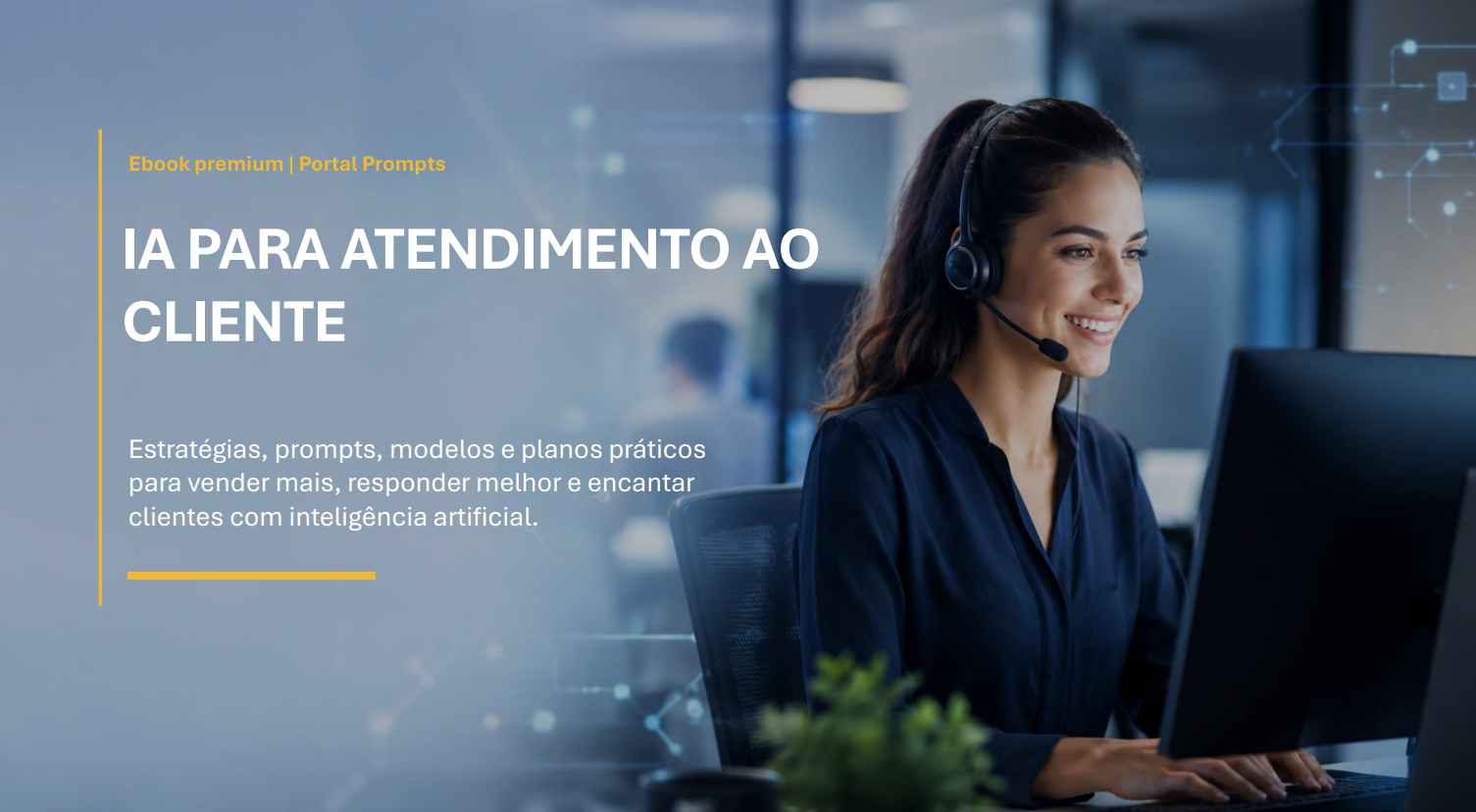 Capa do eBook Ebook: IA para Atendimento ao Cliente