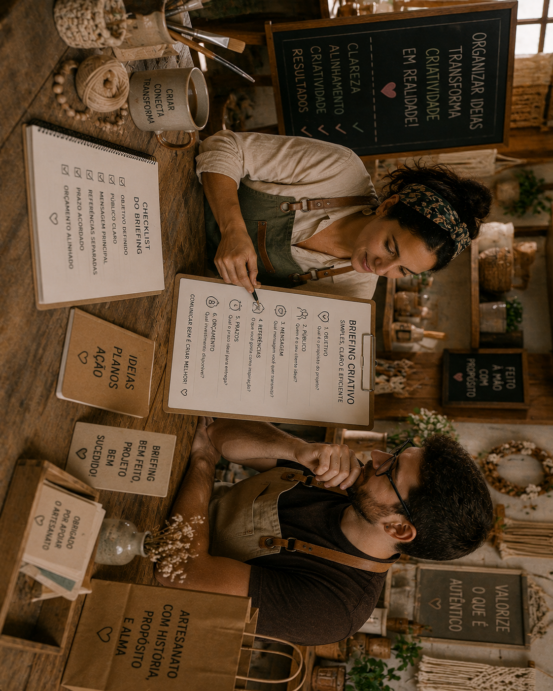 Imagem do prompt 15 Prompts para Briefings Criativos de Artesãos e Lojas Artesanais