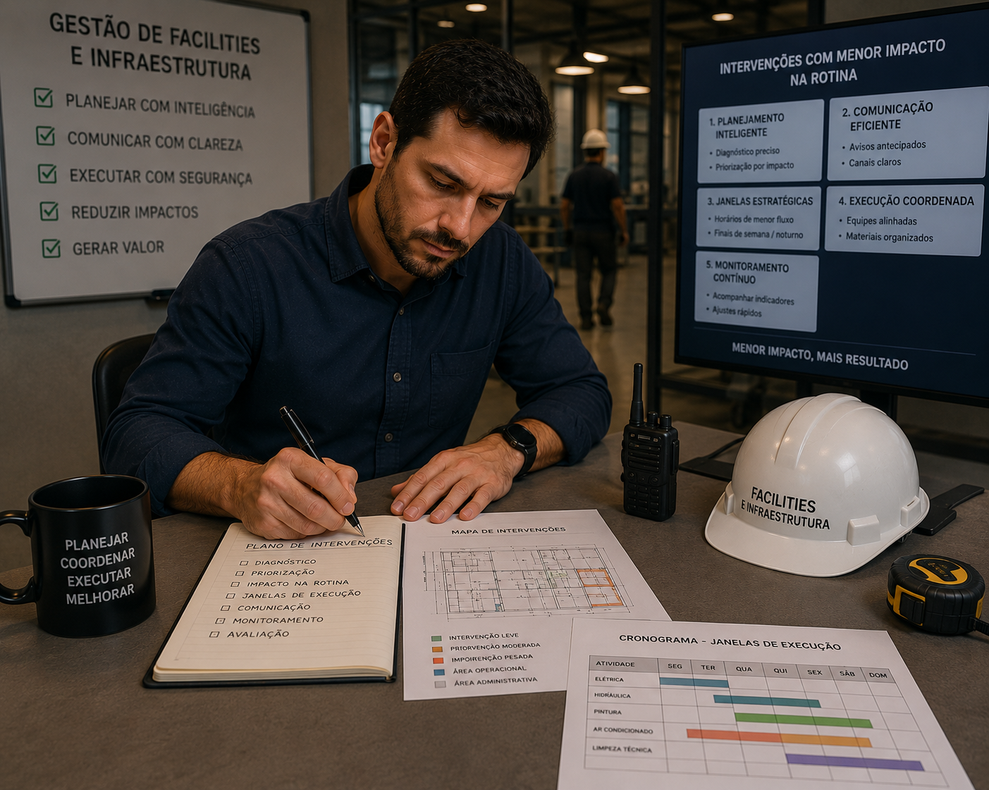 Imagem do prompt 15 Prompts para Intervenções em Facilities com Mínimo Impacto