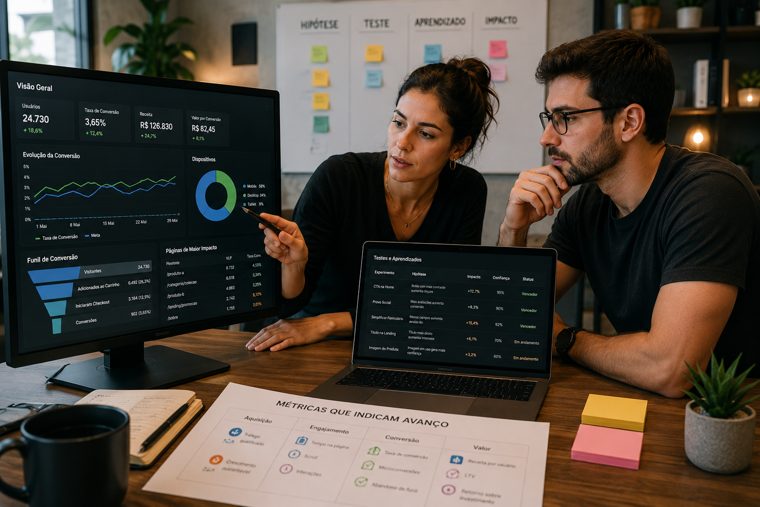 Imagem do prompt 17 Prompts para Organizar Métricas e Avanços no CRO