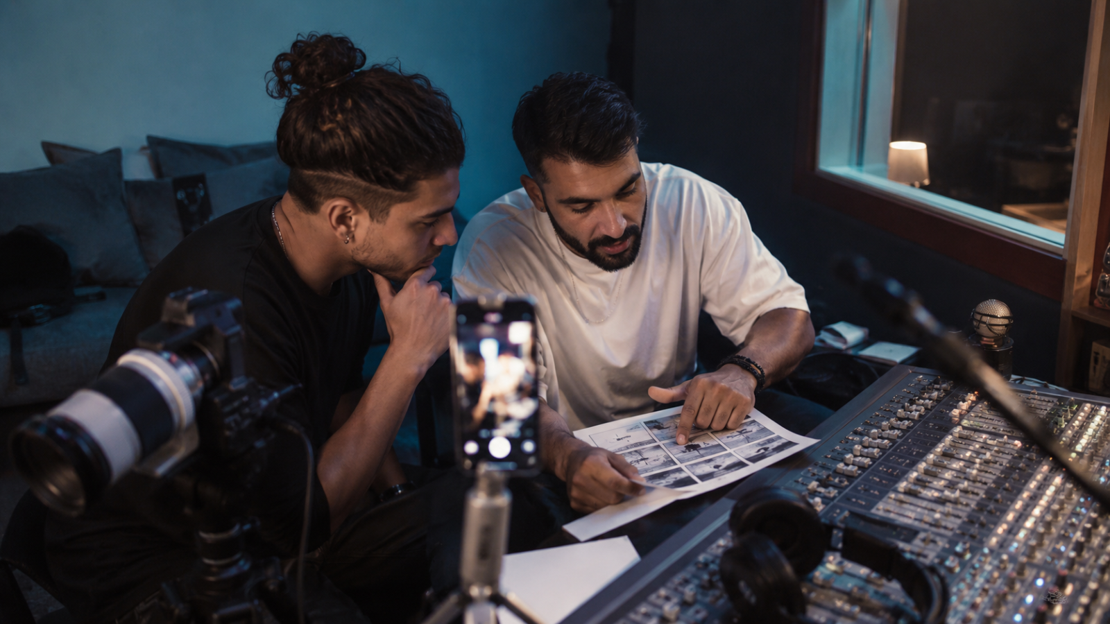 Imagem do prompt 20 Prompts para Roteiros Envolventes para Produtores Musicais
