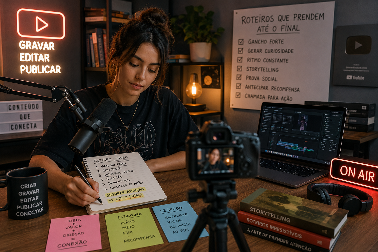 Imagem relacionada a 30 Prompts para Roteiros que Mantêm a Atenção de Youtubers e Podcasters