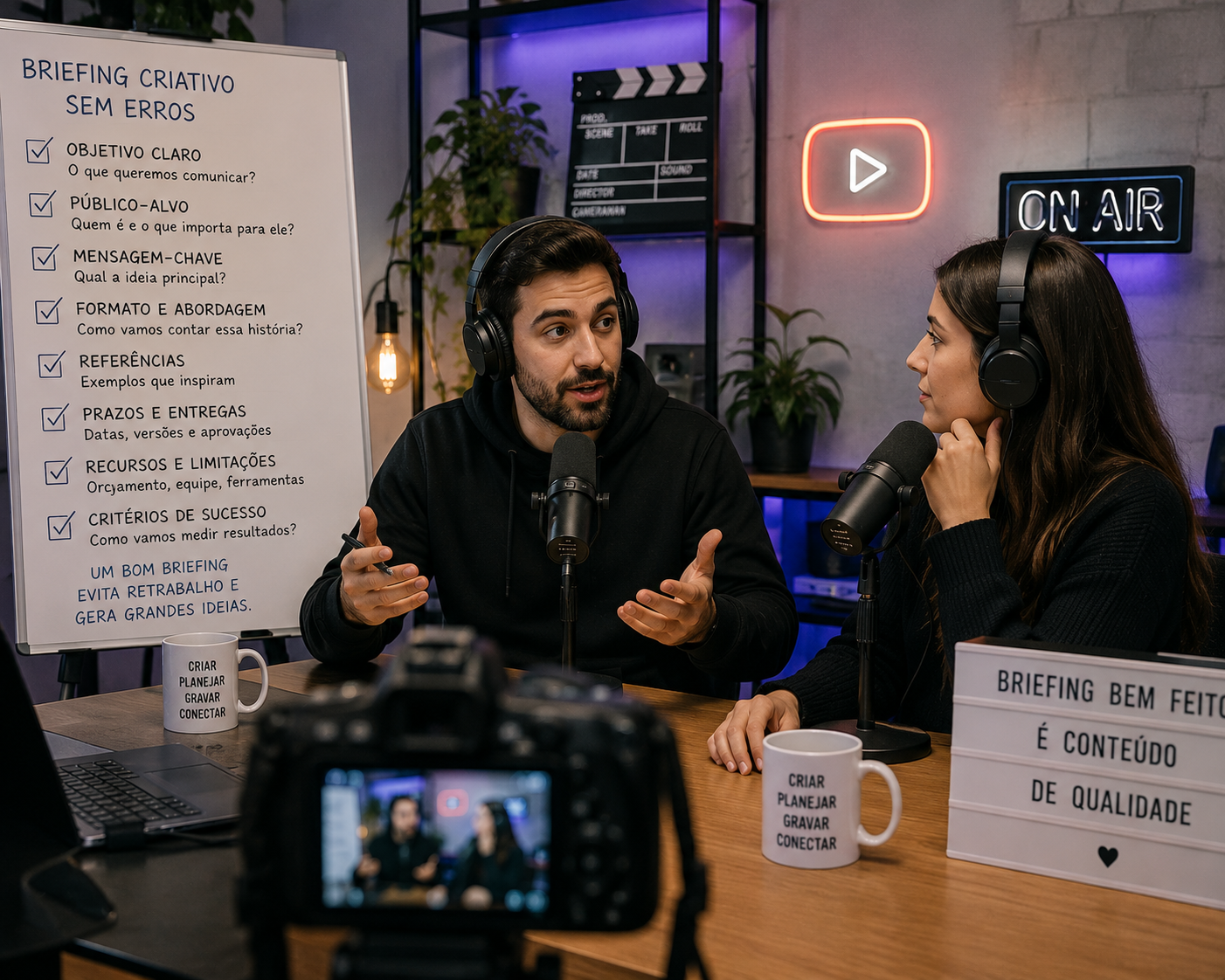 Imagem do prompt 35 Prompts para Youtubers e Podcasters: Evite Erros em Briefings Criativos